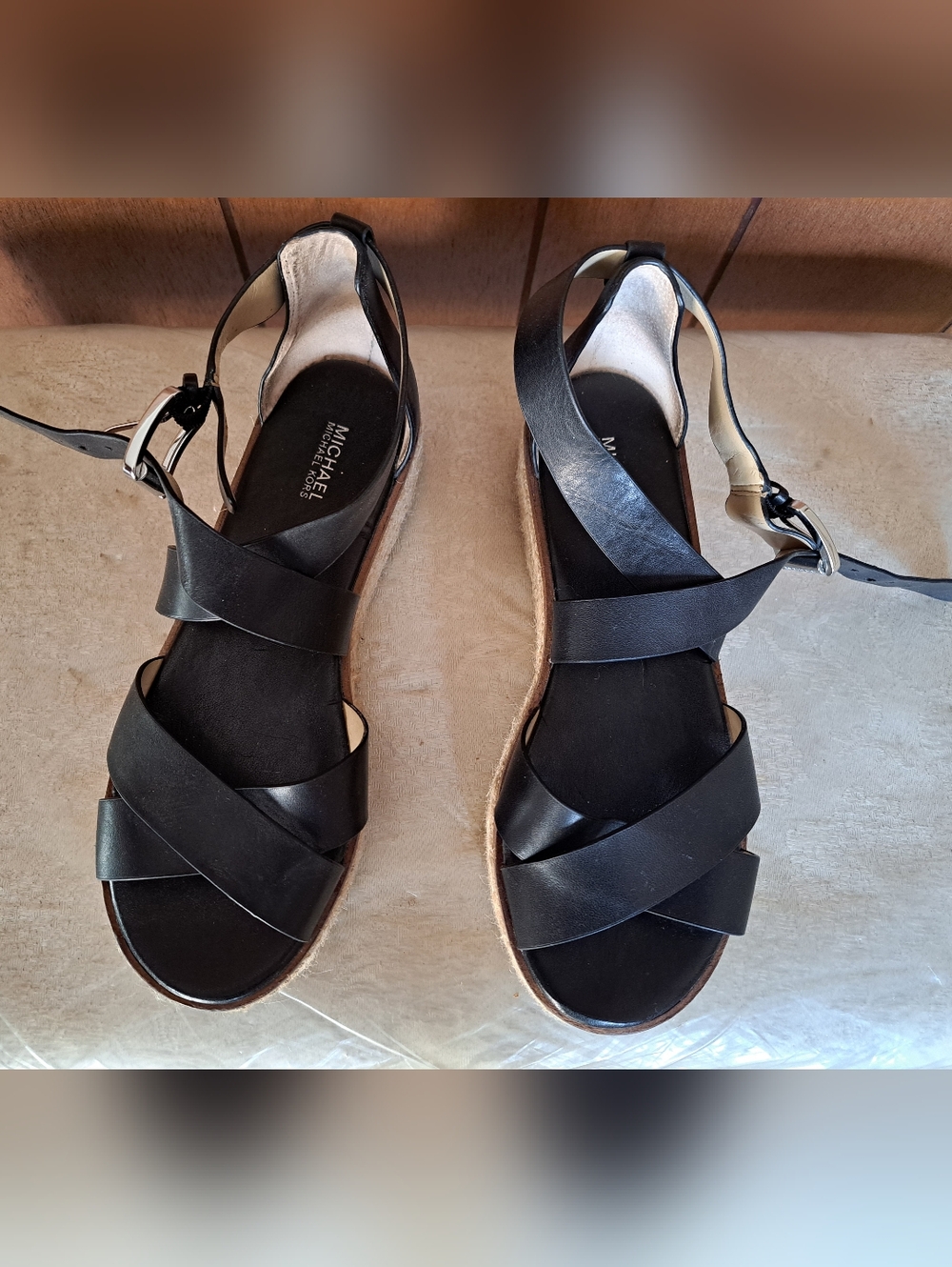 Michael Michael Kors Black Leather Sandal